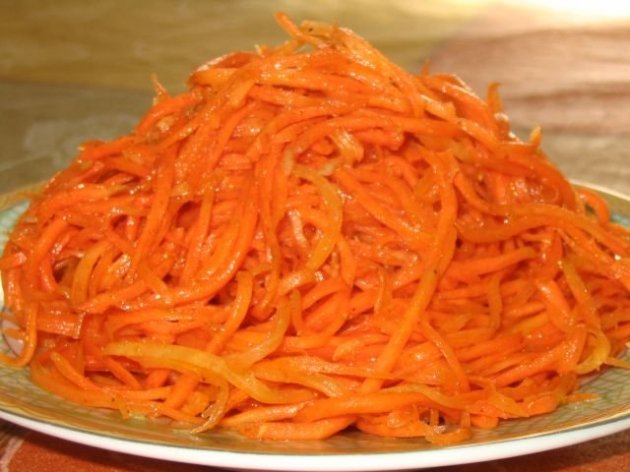 Салаты с морковью по-корейски