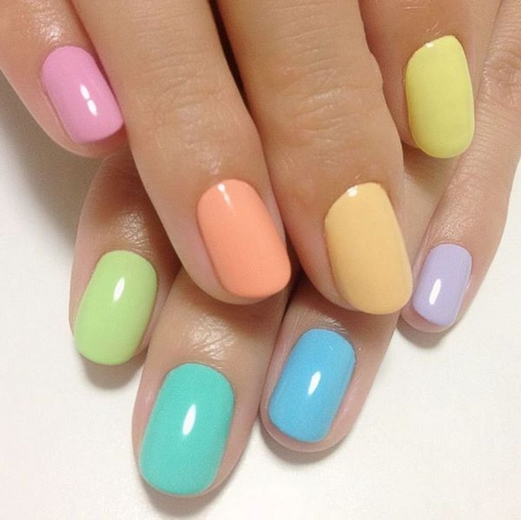 Разноцветный Дизайн Ногтей На Короткие Ногти