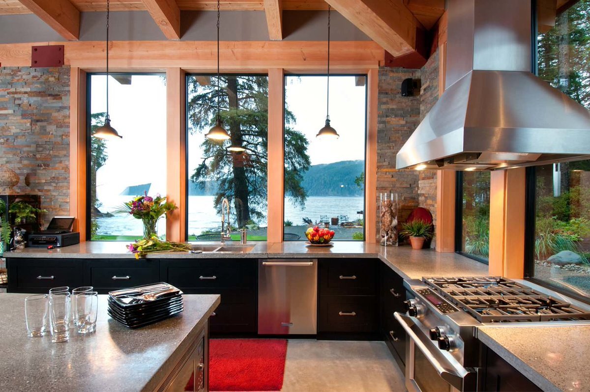 Дизайн Кухни С Панорамными Окнами