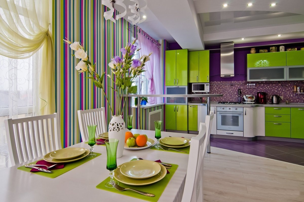 Дизайн Интерьера Кухни В Зеленом Цвете
