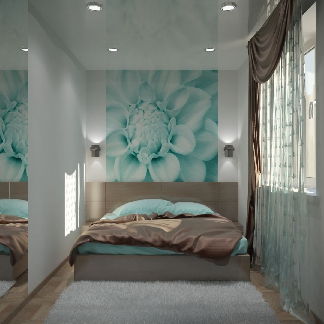Спальня В Мятных Тонах Дизайн Фото