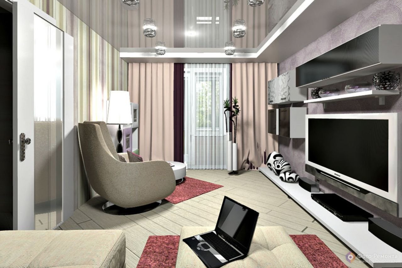 Дизайн Зала 2 Комнатной Квартиры