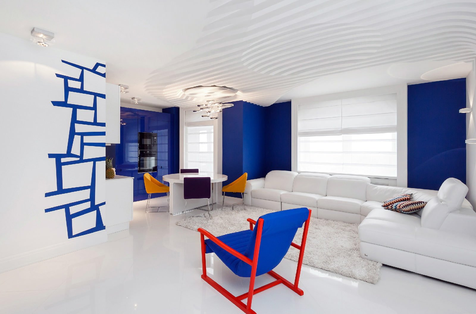 Бело Синий Дизайн Квартиры