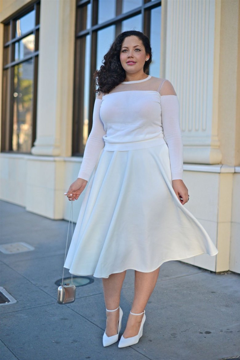 Белое Платье Для Полных Девушек