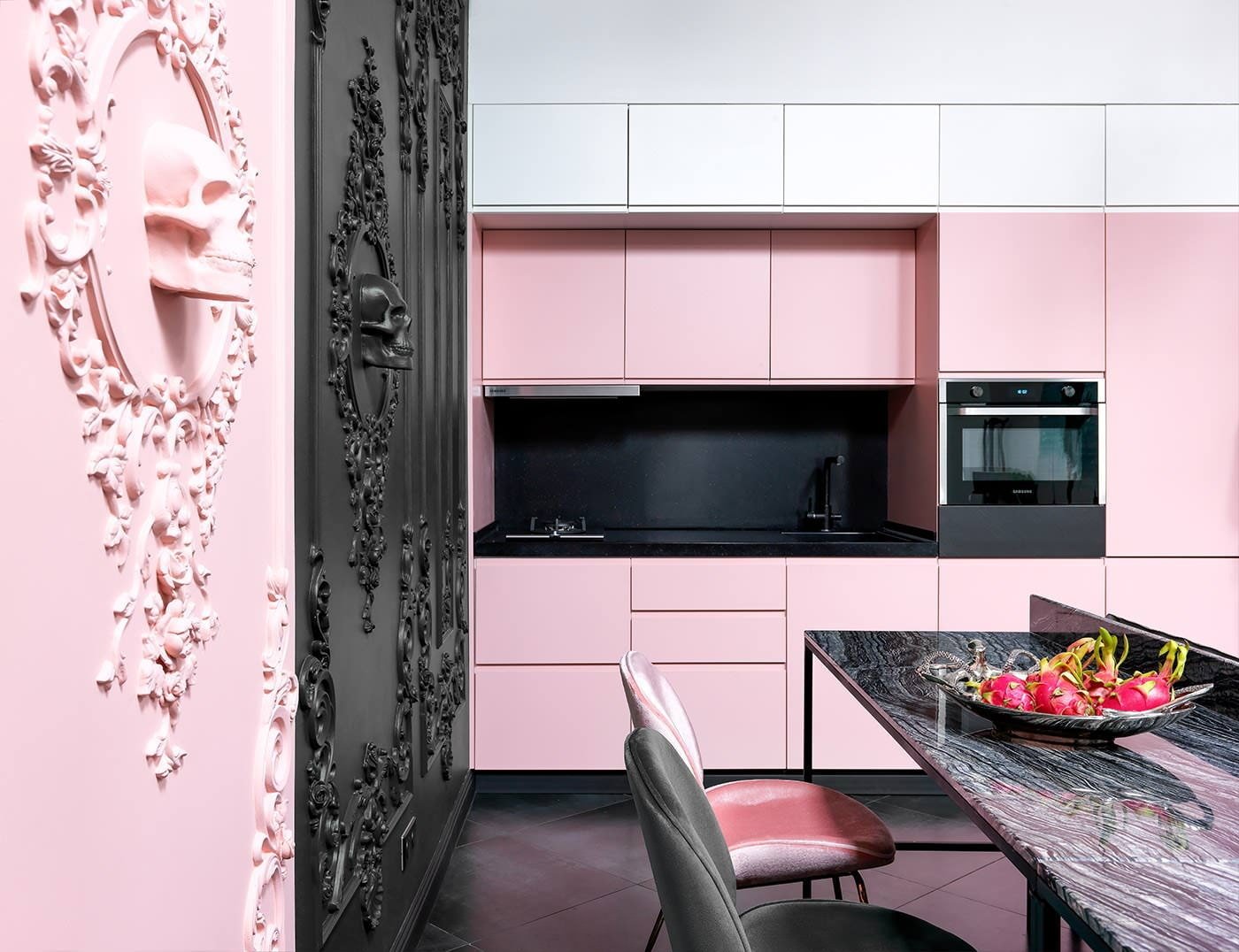 Кухня Розовые Стены