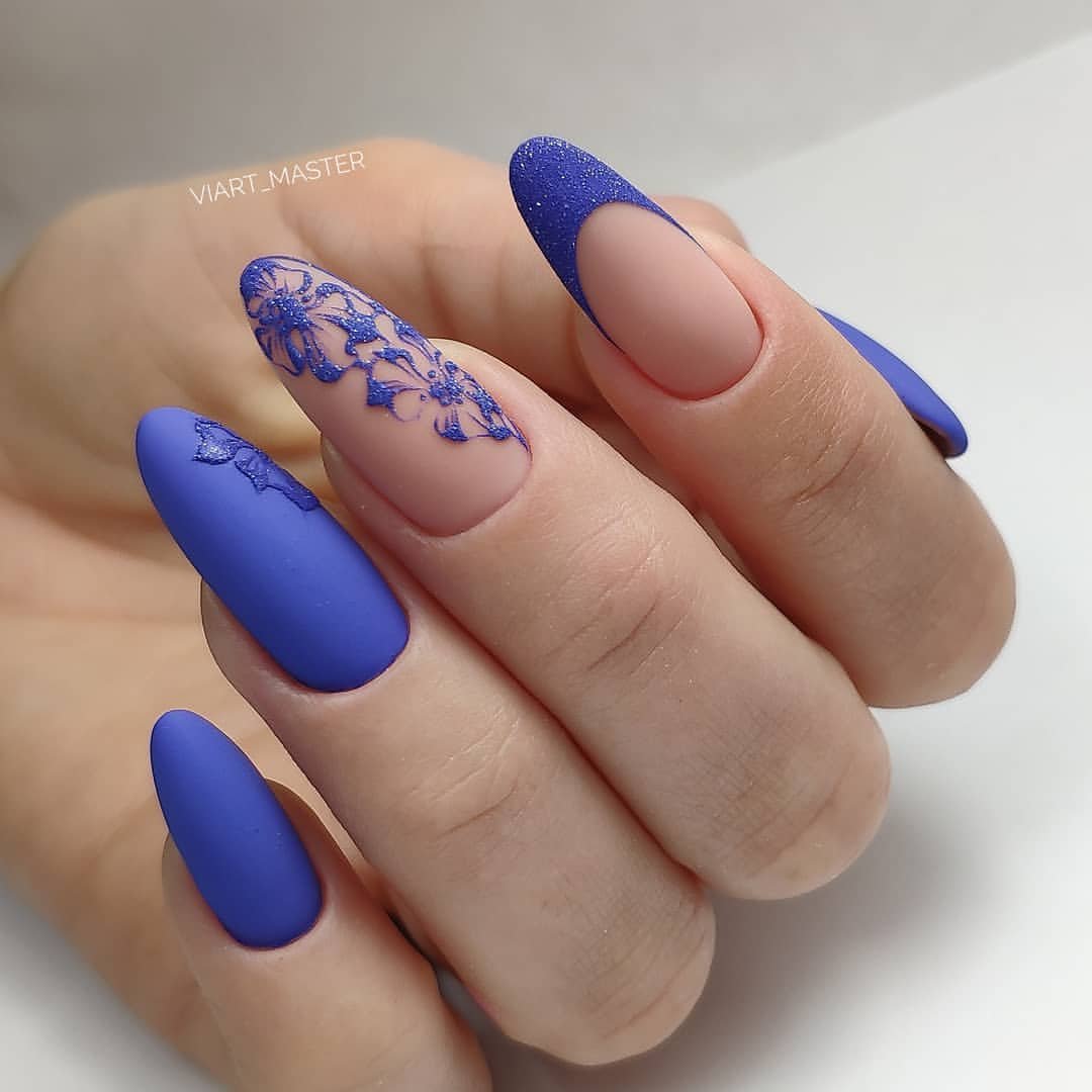 Ногти Дизайн Новинки Синие