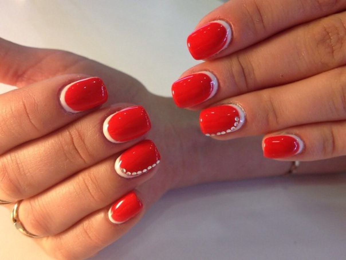 Дизайн Ногтей На Короткие Ногти Красного Цвета