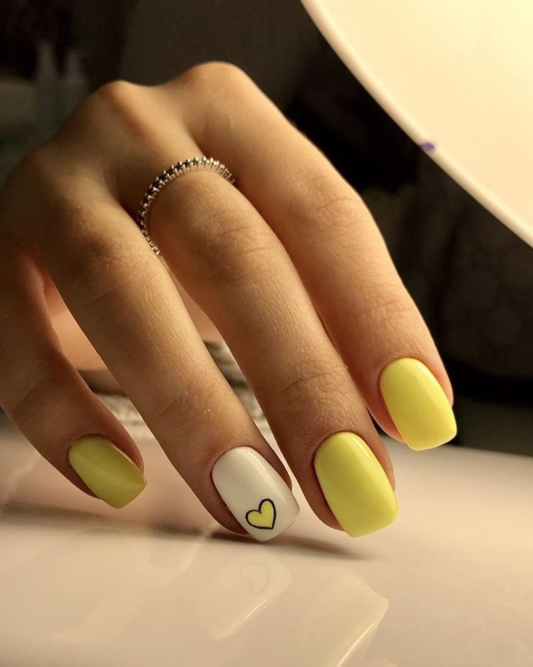 Дизайн Ногтей На Короткие Ногти Желтые