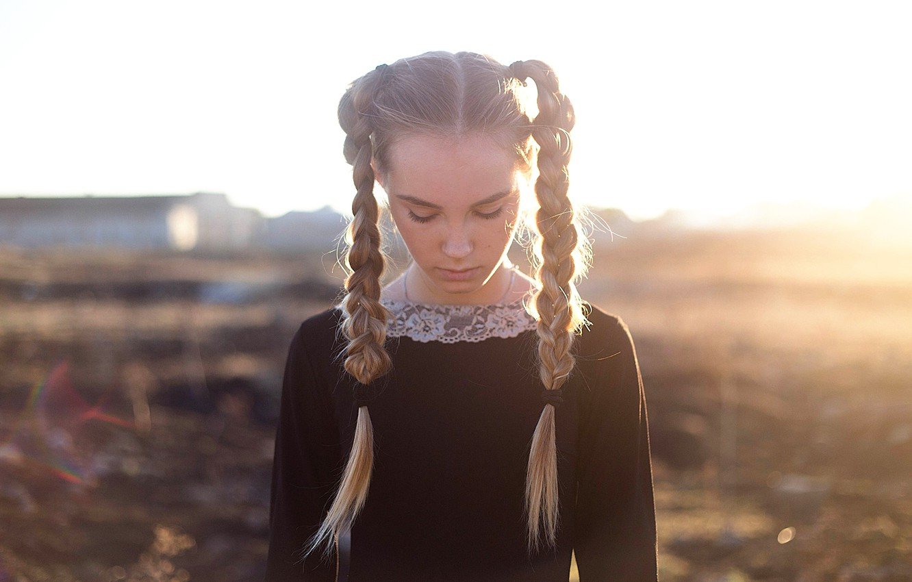 Pigtails hairy photo