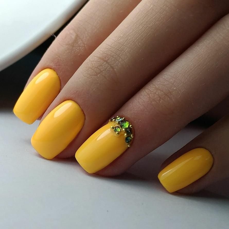 Ногти Дизайн Новинки Желтый Цвет