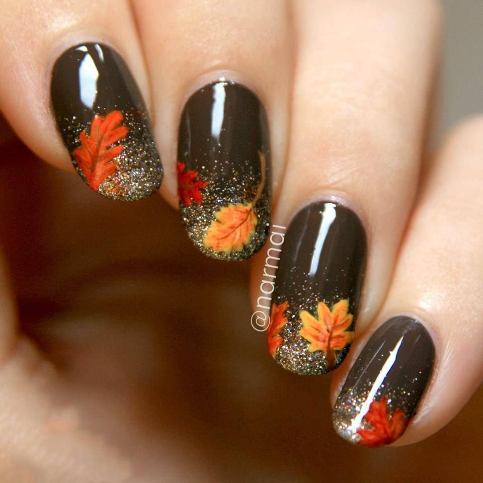 Дизайн Ногтей Осень Листья