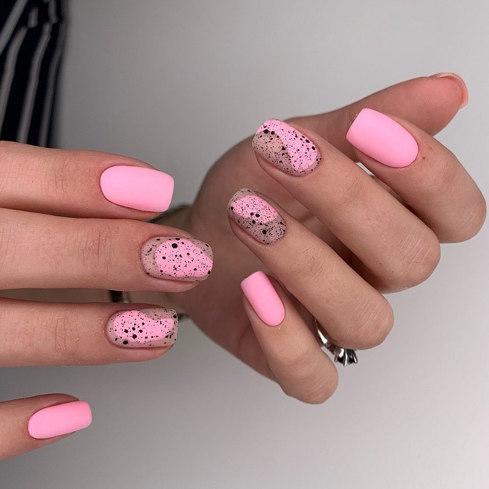 Короткие Ногти Дизайн Розовый