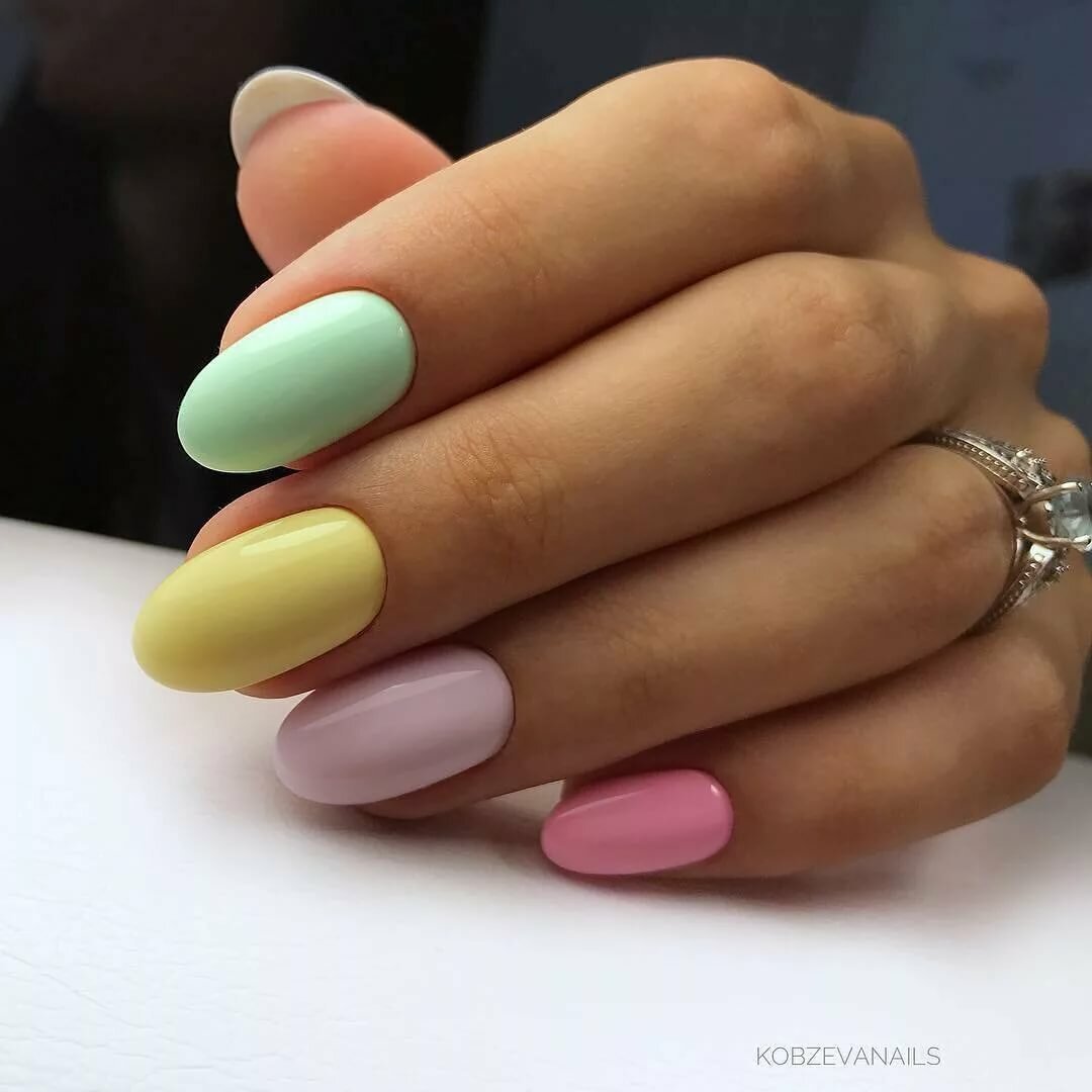 Ногти Цветные Дизайн Нежные