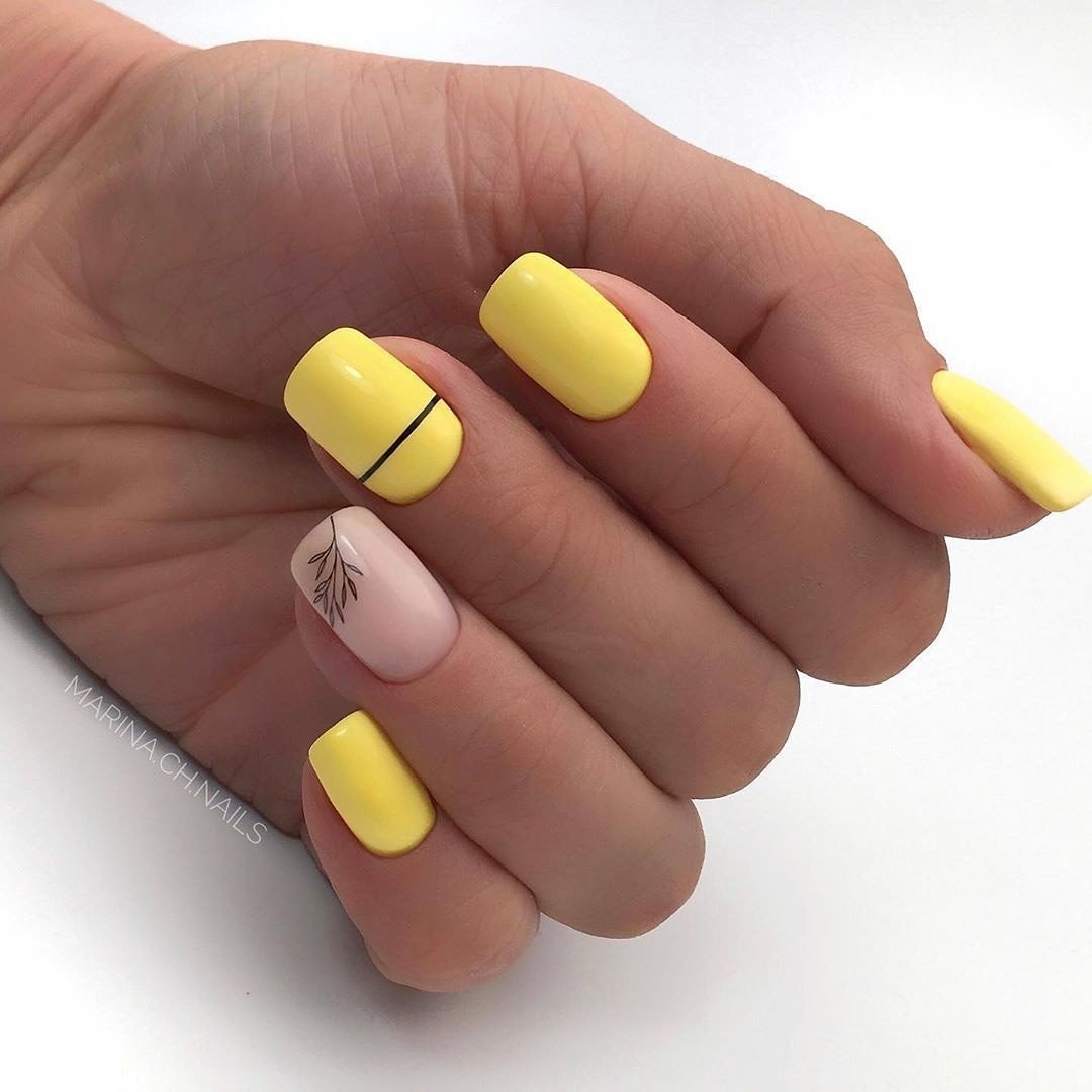 Дизайн Ногтей На Короткие Ногти Желтые