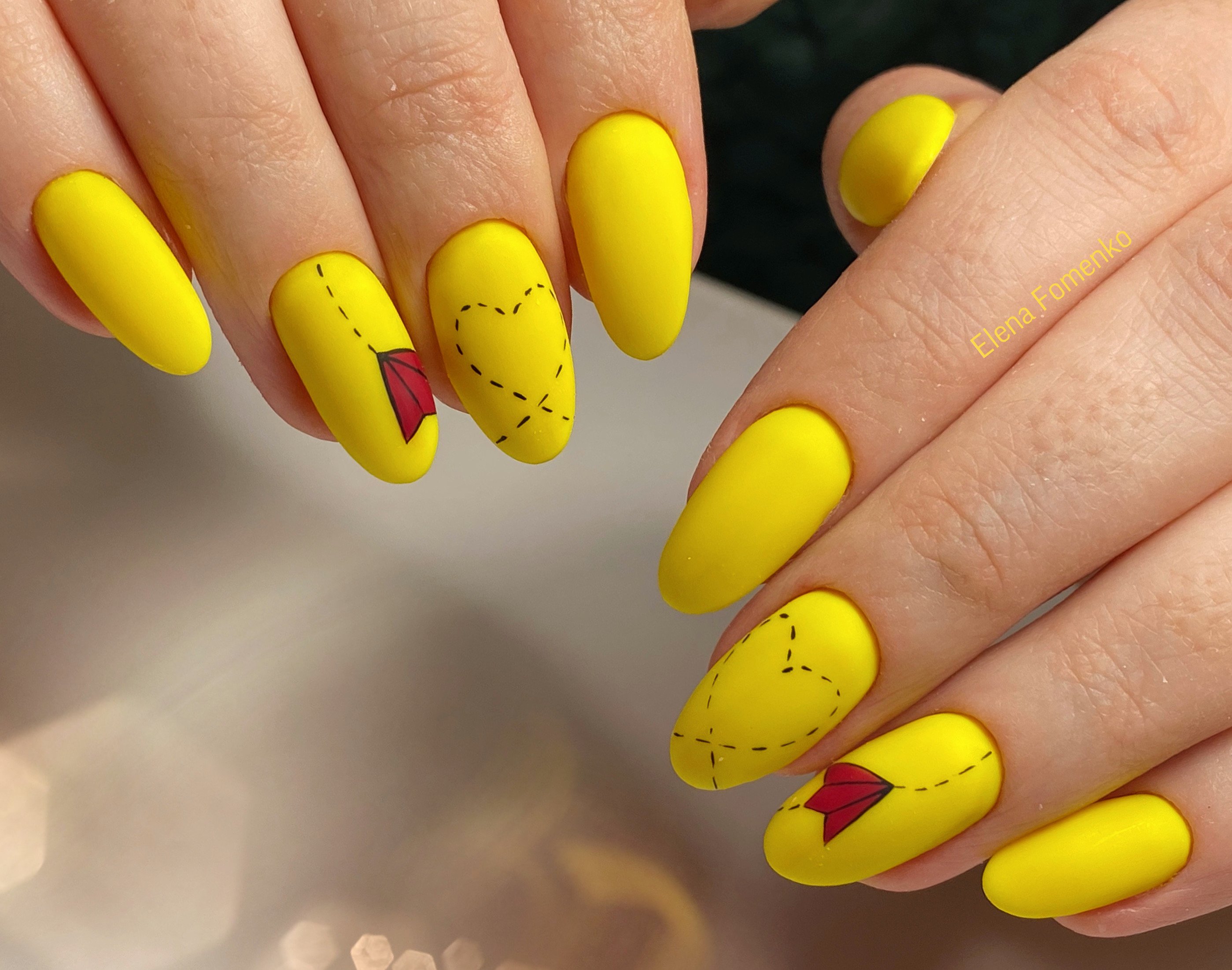 Желтый Дизайн Ногтей Фото Новинки