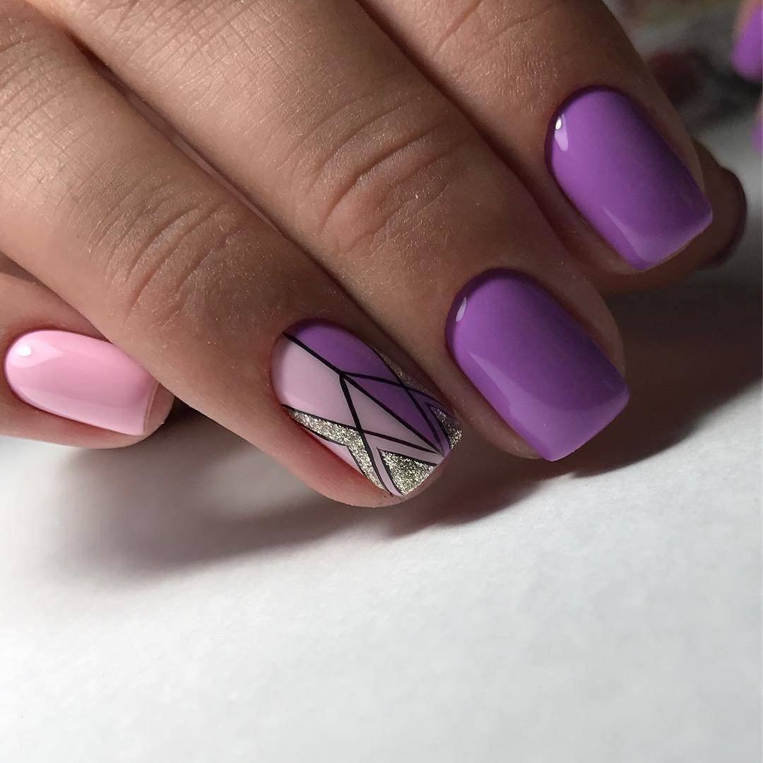 Дизайн Ногтей С Фиолетовым Гель Лаком