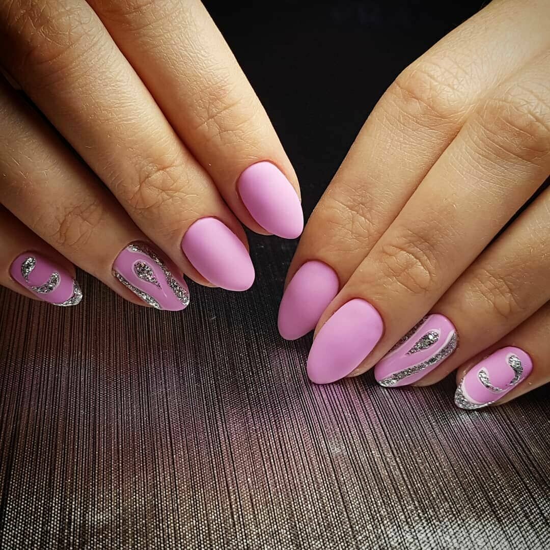 Ногти Розовый Цвет С Рисунком