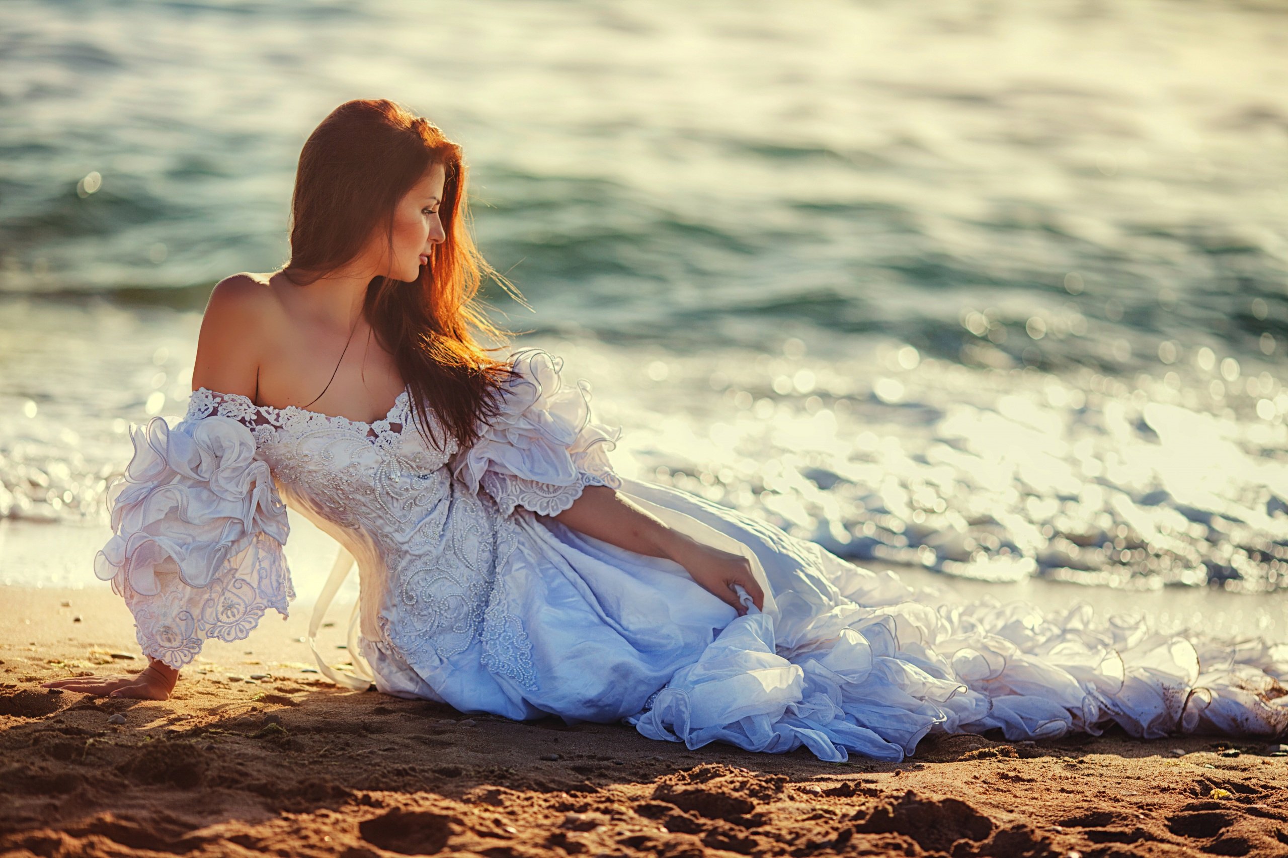 Фото Девушки На Море В Платье