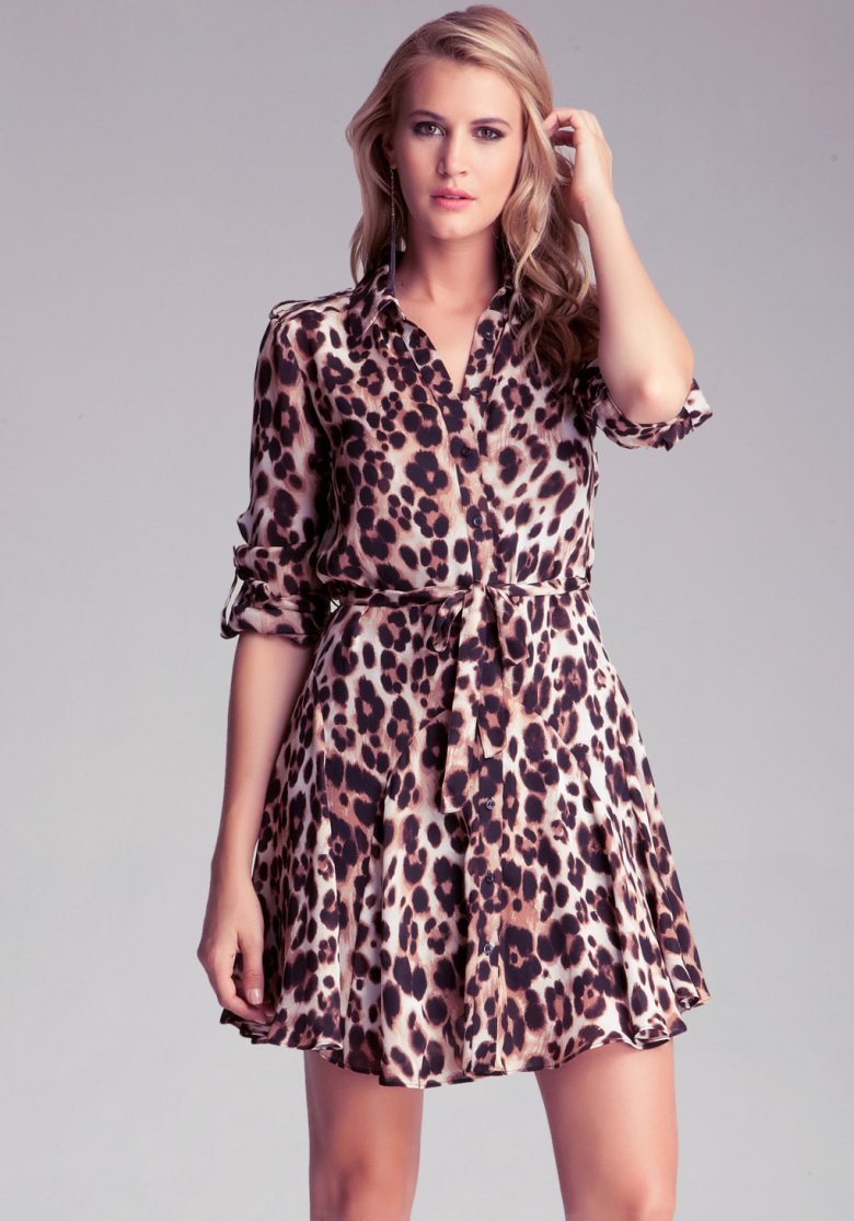 Короткое Леопардовое Платье