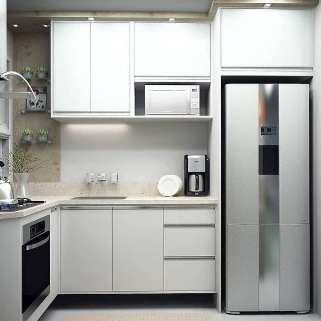 Встроенный Холодильник На Кухне Дизайн
