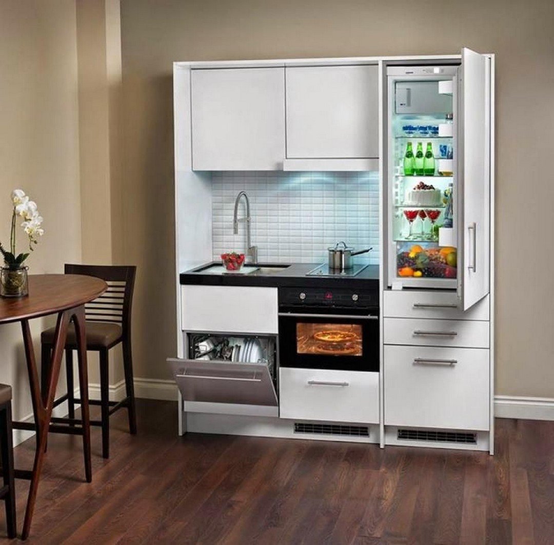 Холодильник В Интерьере Маленькой Кухни