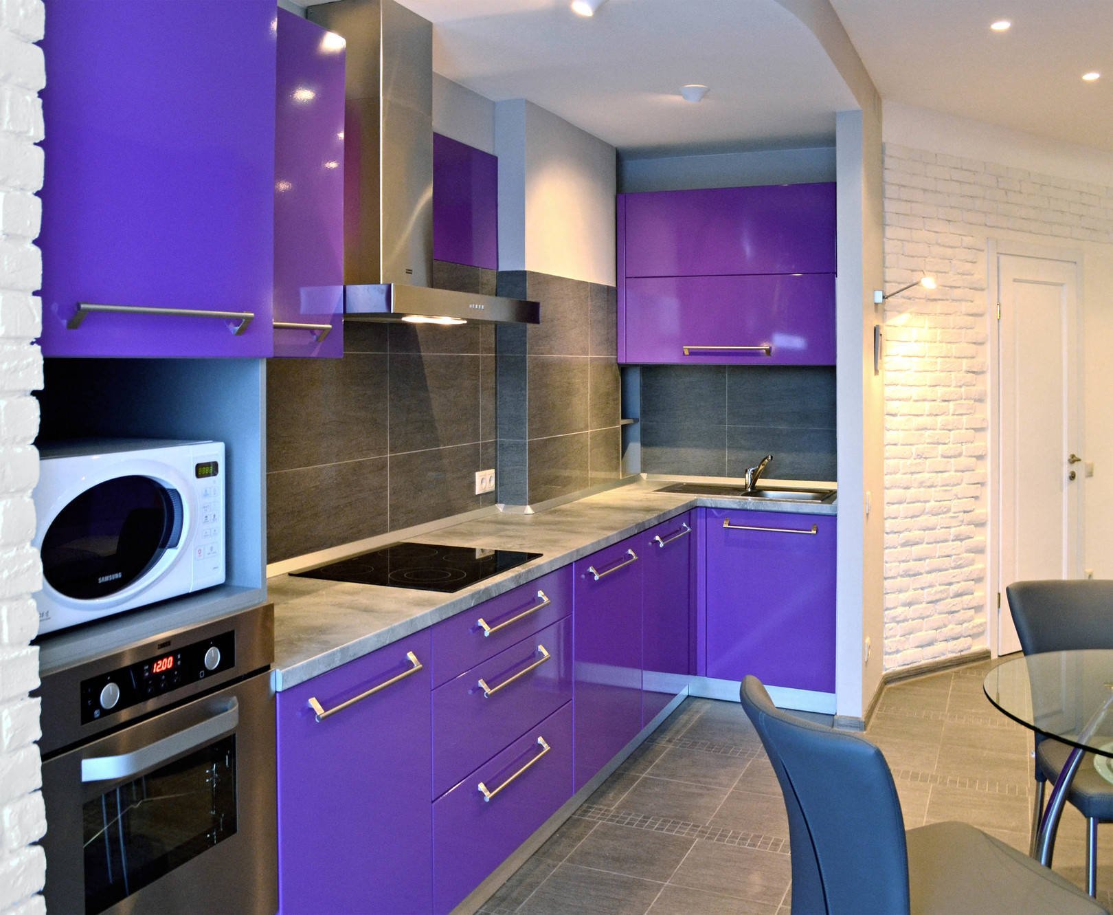 Фиолетовая Кухня В Интерьере Фото