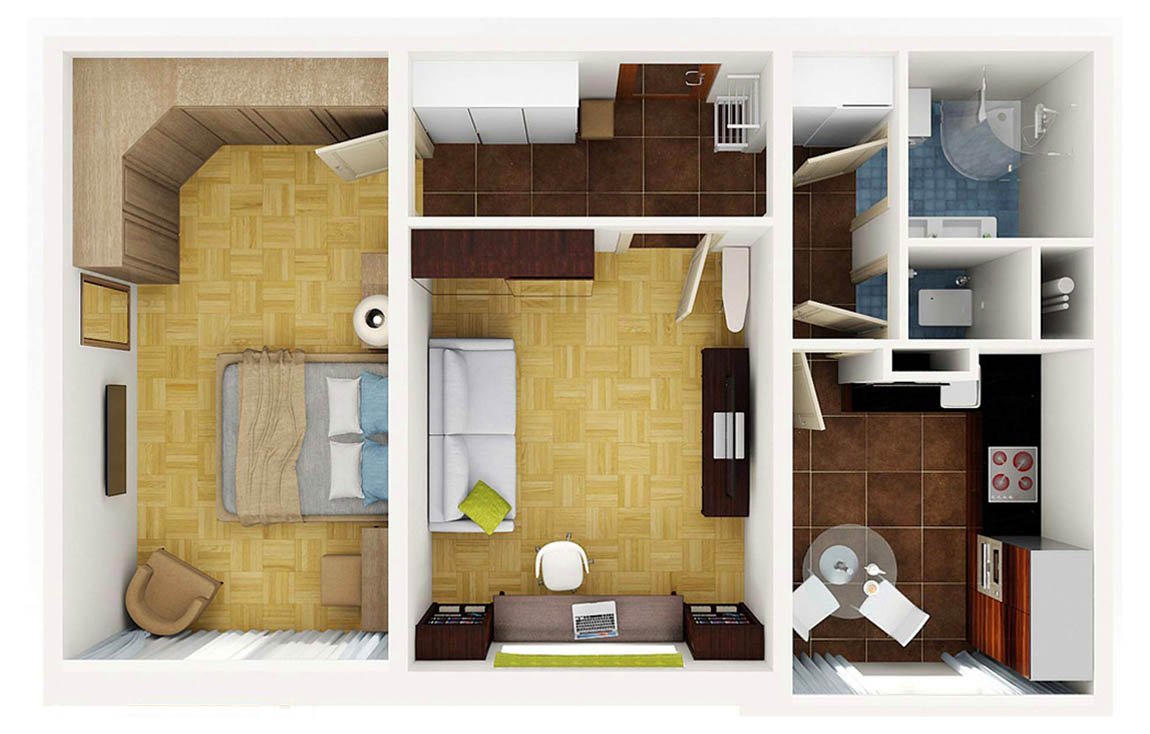 Дизайн 2 Комнатной Квартиры Планировка