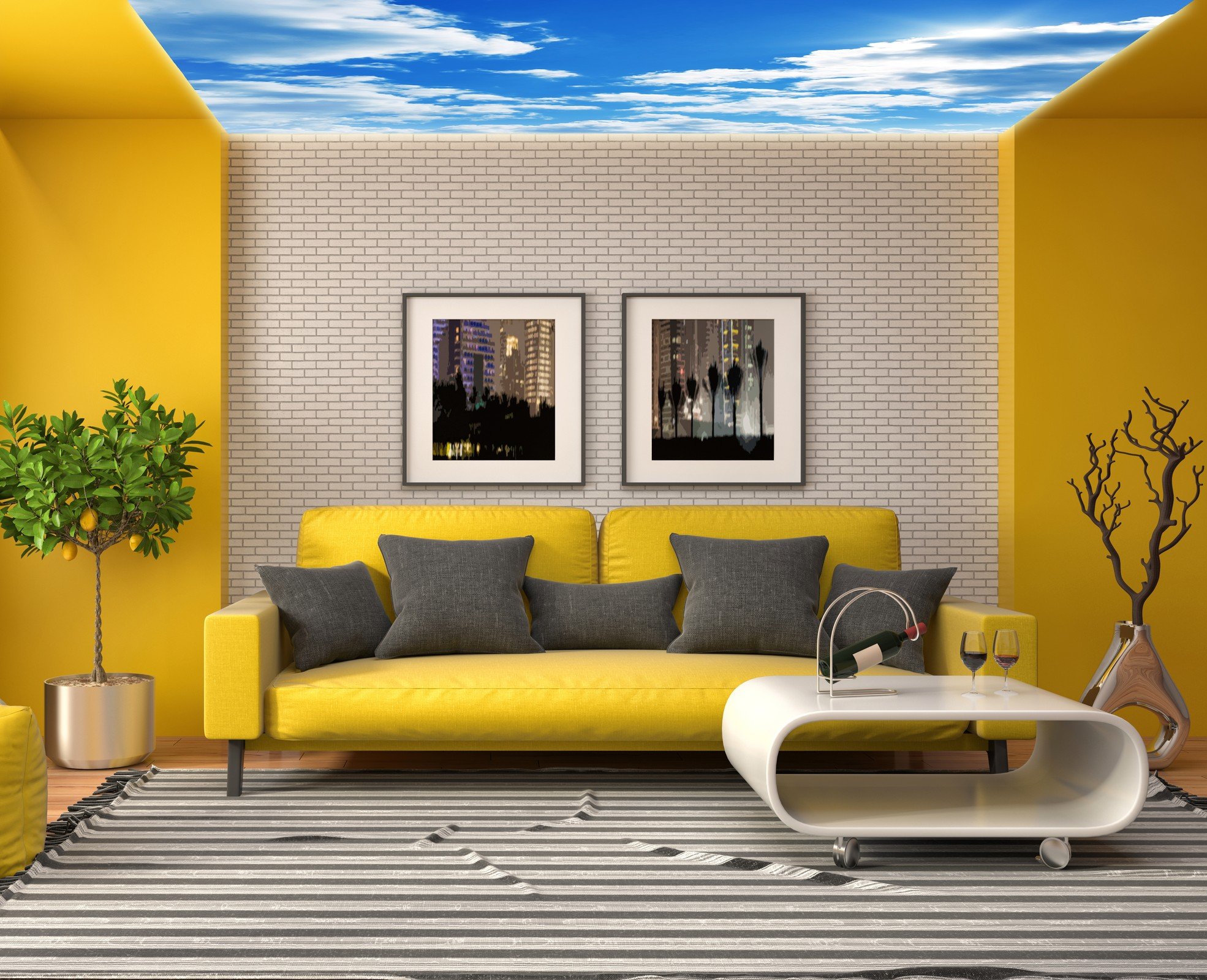Желтый Цвет В Дизайне Квартиры