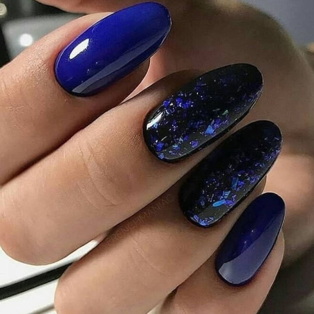 Дизайн Ногтей Темно Синий Цвет