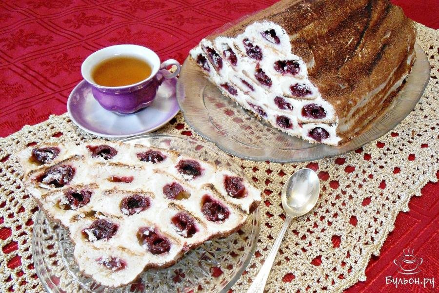 Монастырская изба торт рецепт с вишней рецепт с фото