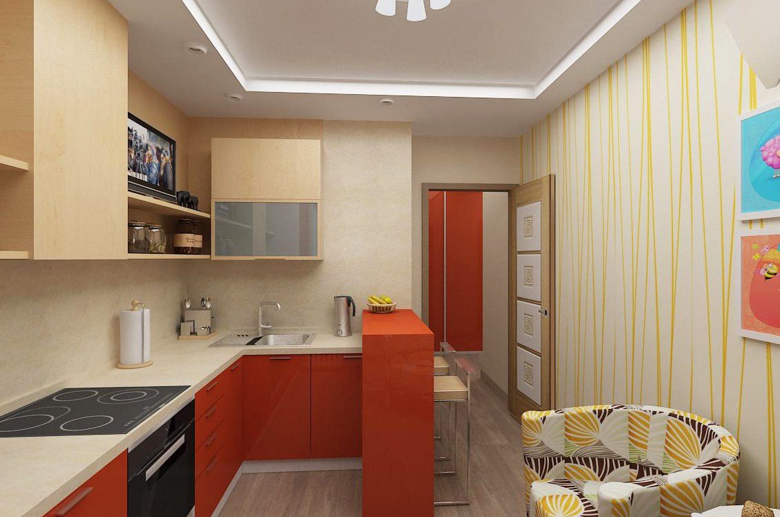 Дизайн натяжных потолков для кухни 76 фото варианты для маленькой кухни