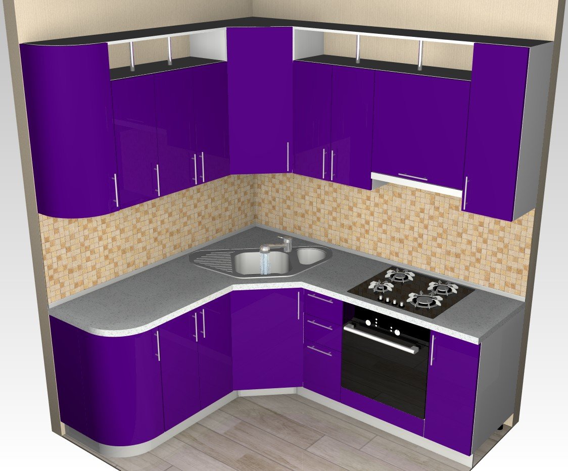 Угловые кухонные гарнитуры для маленьких кухонь