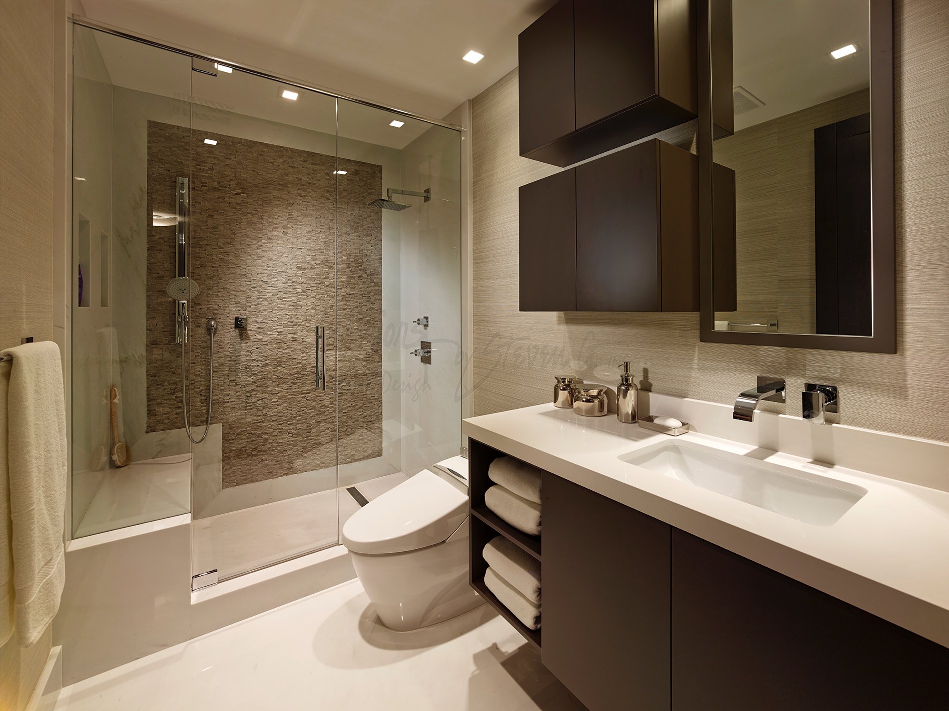 Дизайн ванной комнаты в современном стиле фото с туалетом