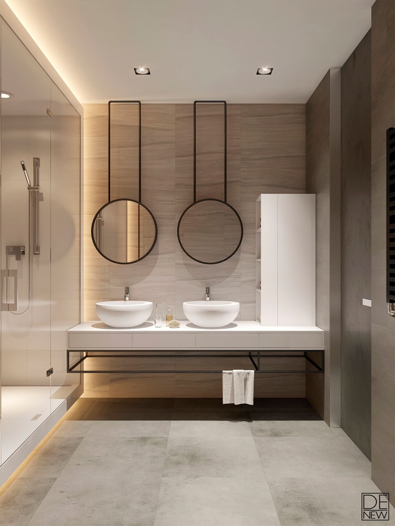 современный дизайн интерьера ванной комнаты фото