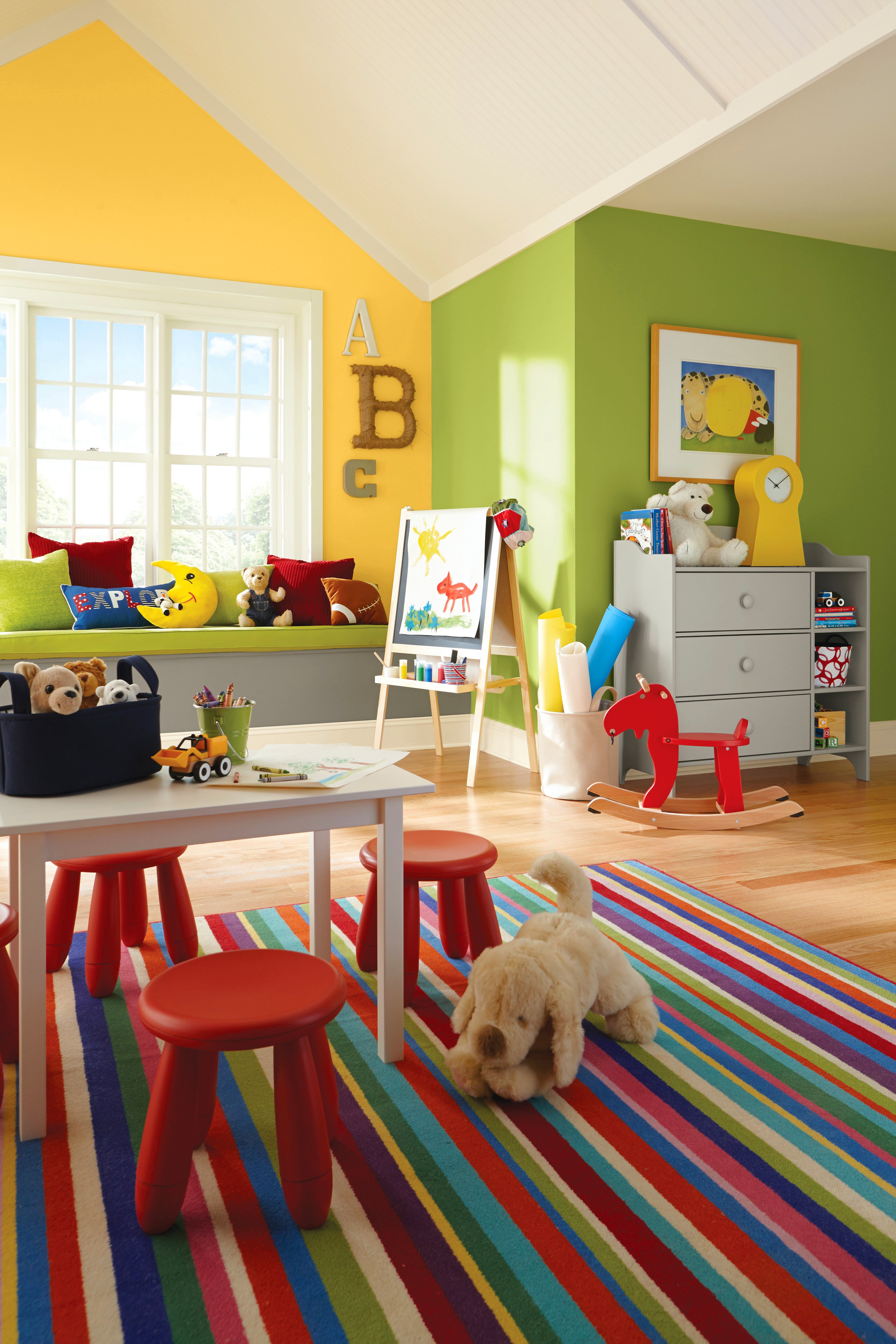 Paint my room. Дизайнерская детская комната. Яркая детская комната. Цветовые решения для детской комнаты. Разноцветная детская комната.