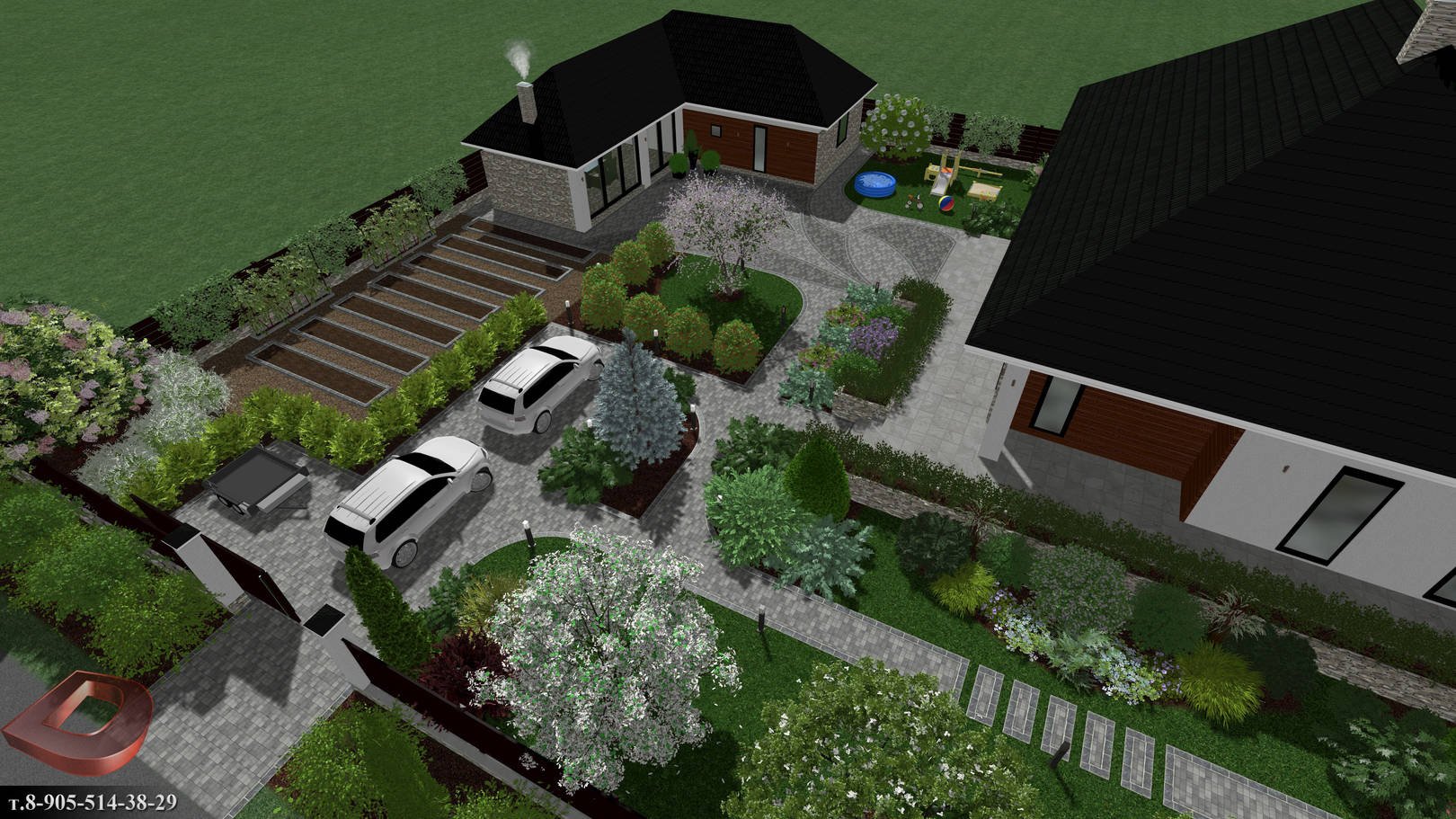План участка 10 соток с домом и баней и огородом фото