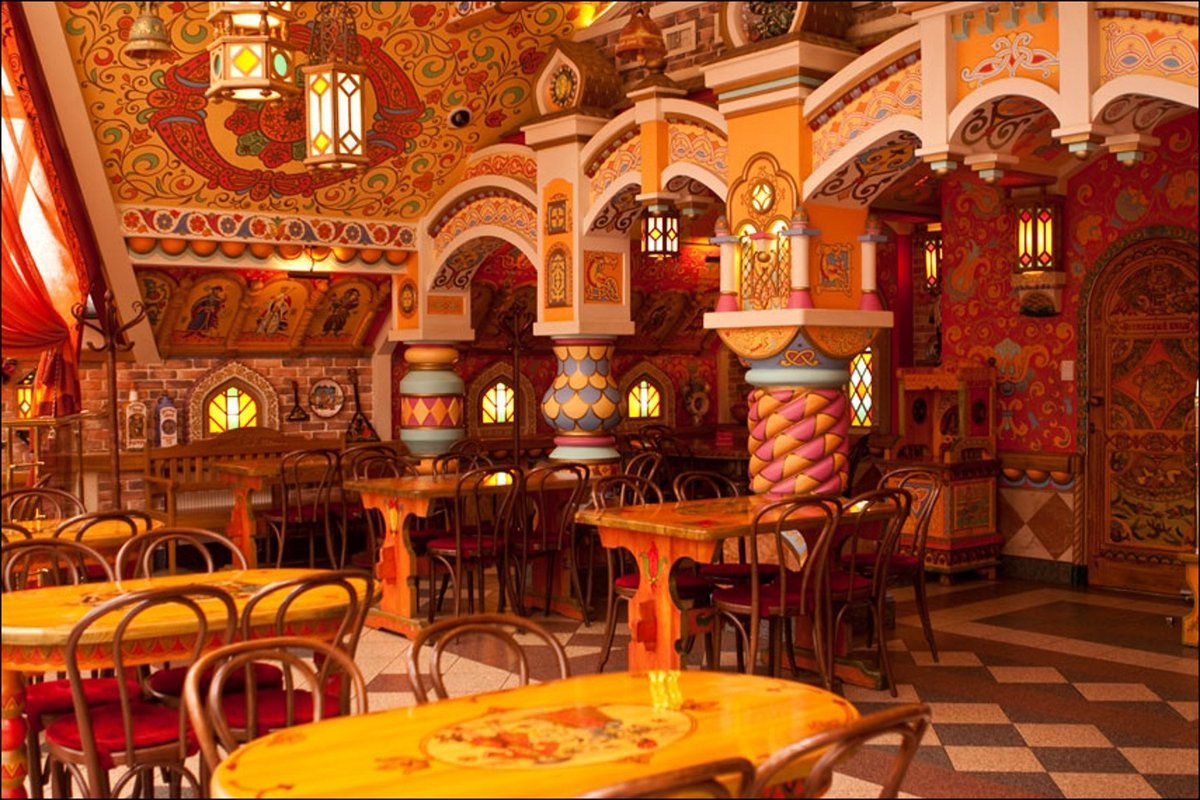 дизайн кафе в русском стиле