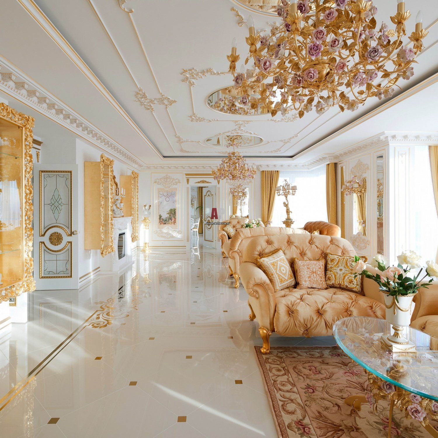Gold дома. Дворцовый стиль в интерьере. Гостиная в дворцовом стиле. Гостиная в королевском стиле. Квартира в дворцовом стиле.