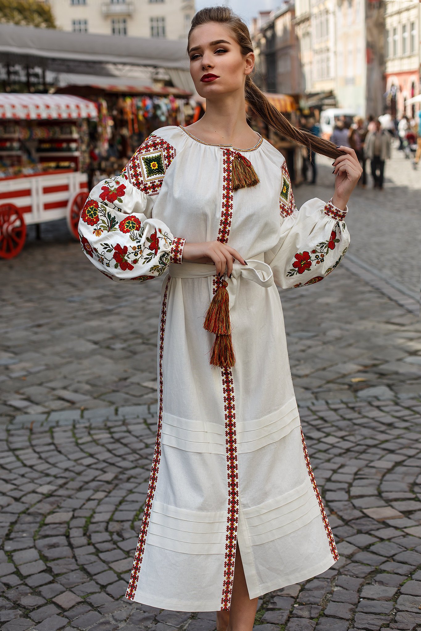 Современное платье в русском стиле фото