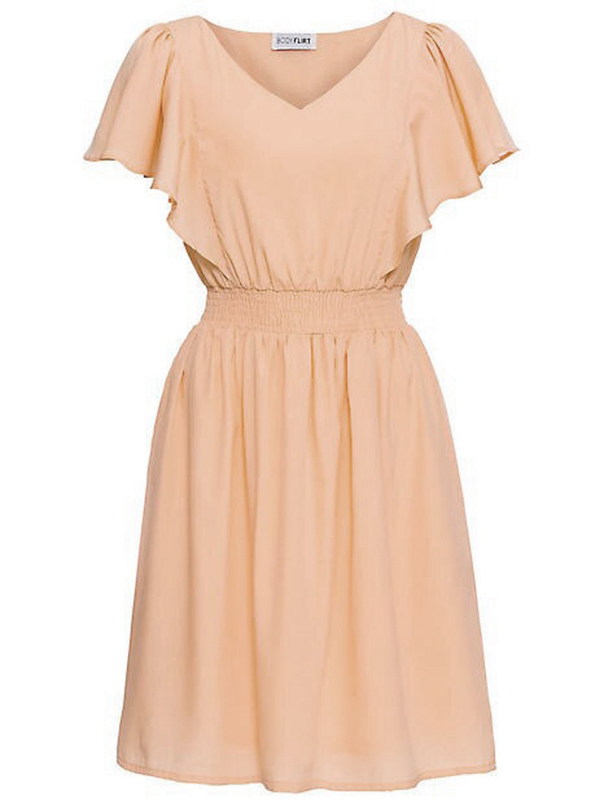 Шифоновое платье персикового цвета