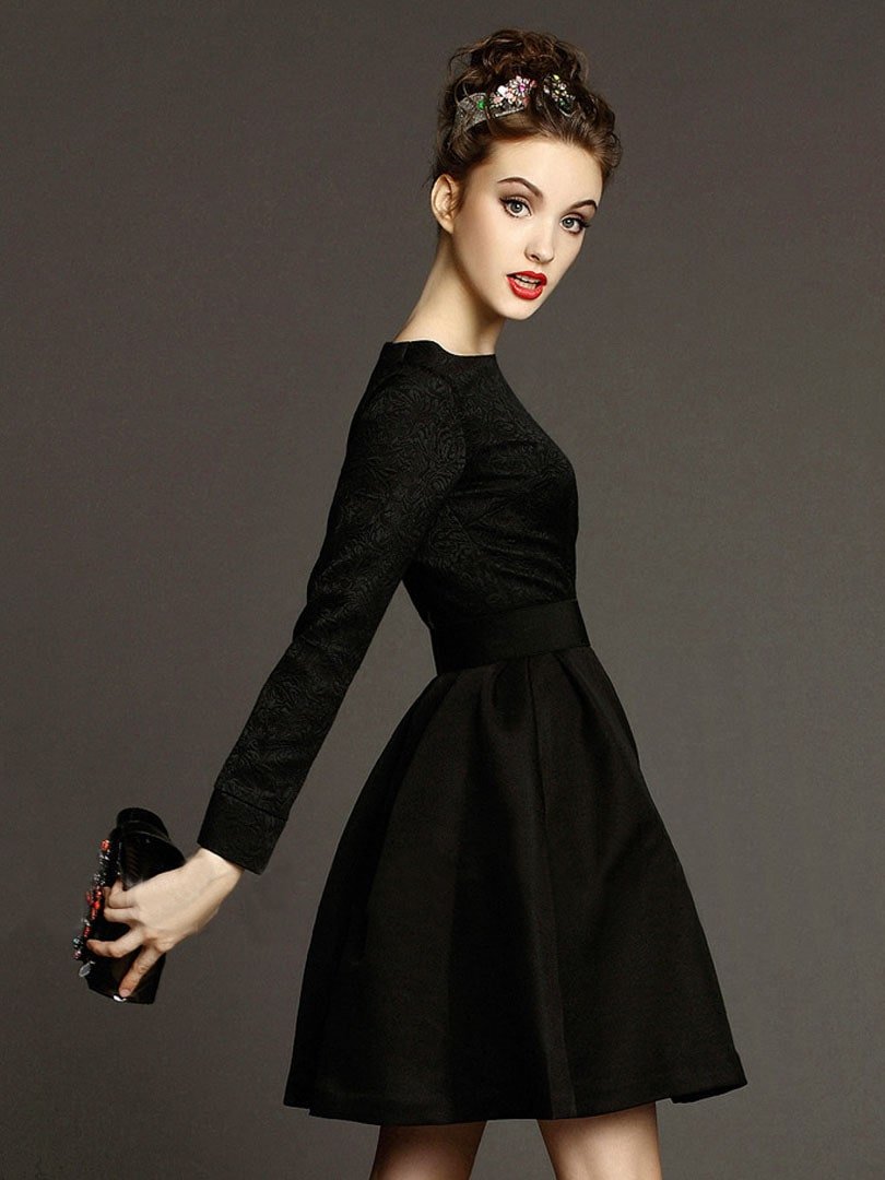 Черное Платье Французский Стиль
