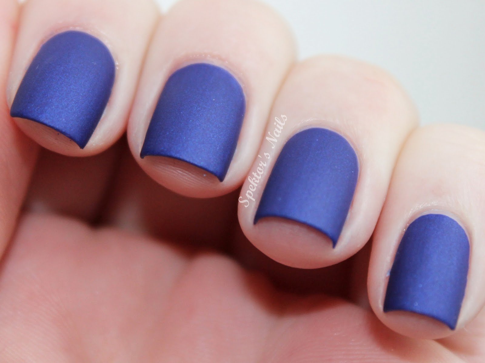 Синие матовые ногти (34 фото) .