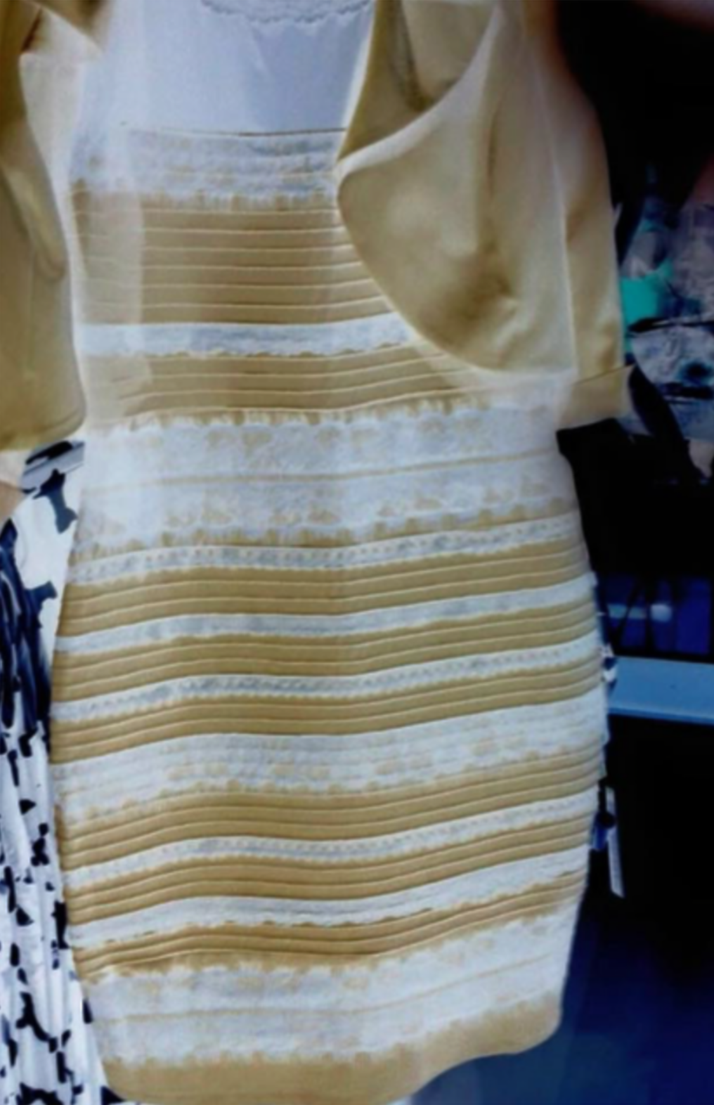Желто белое, сине черное платье (51 фото)