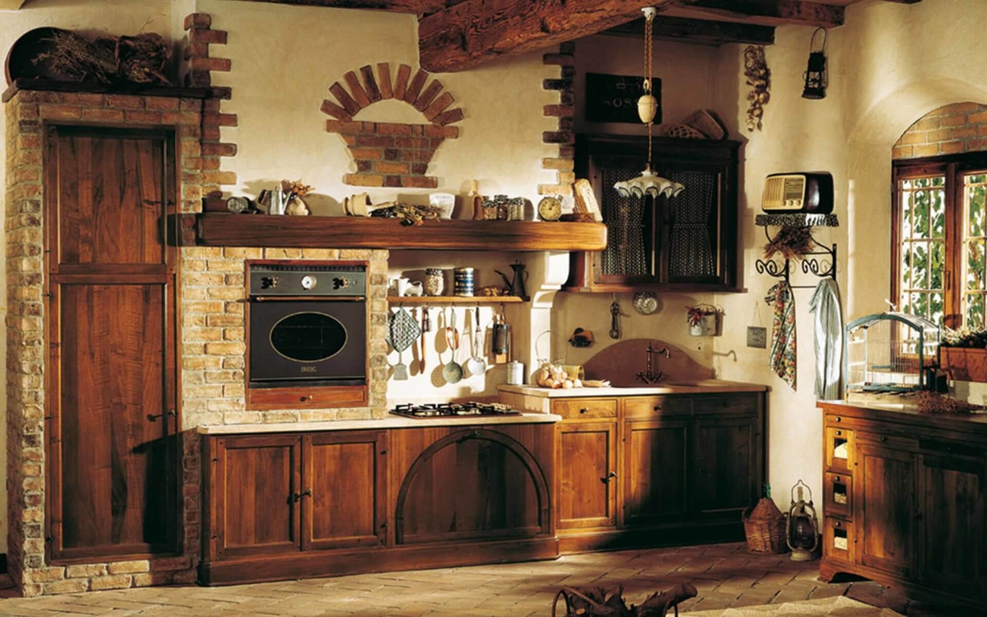маленькая кухня в русском стиле