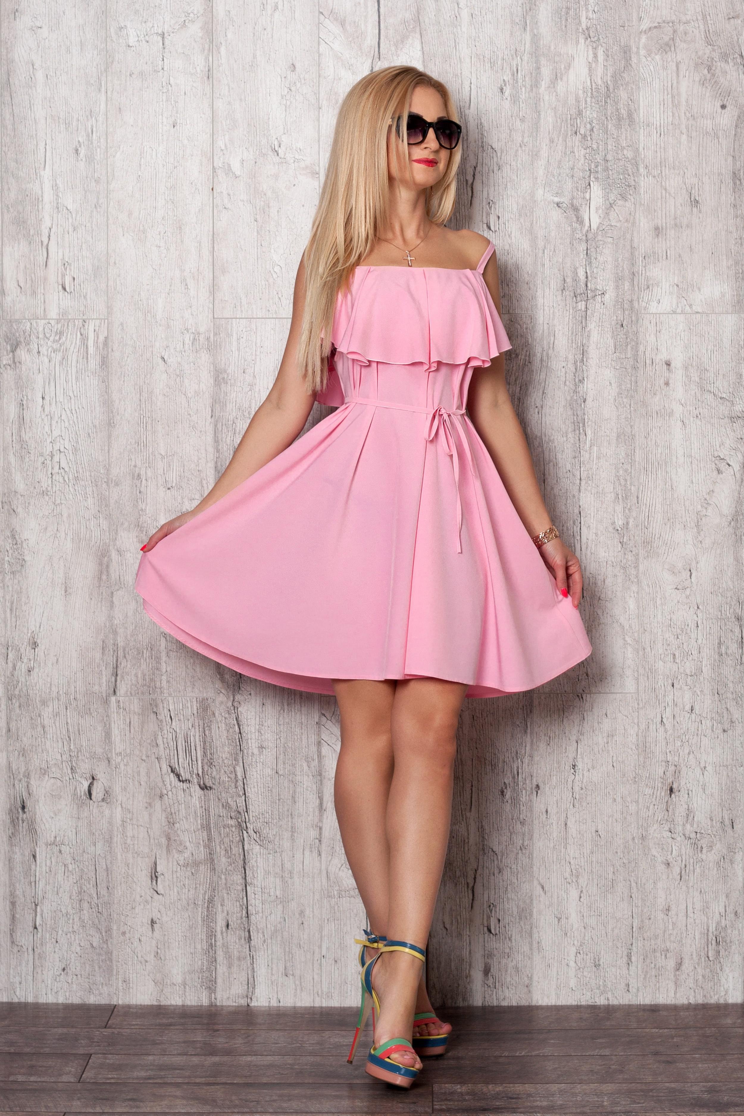 Розовое летнее платье. Платье розовое. Платье на лето. Красивое розовое платье.