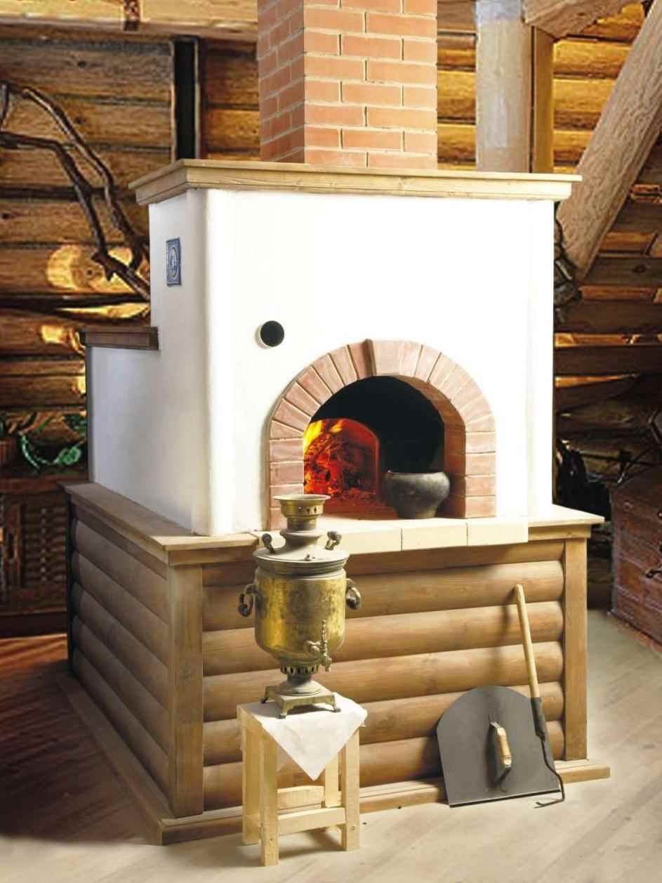 Печка в деревянном доме - 55 фото