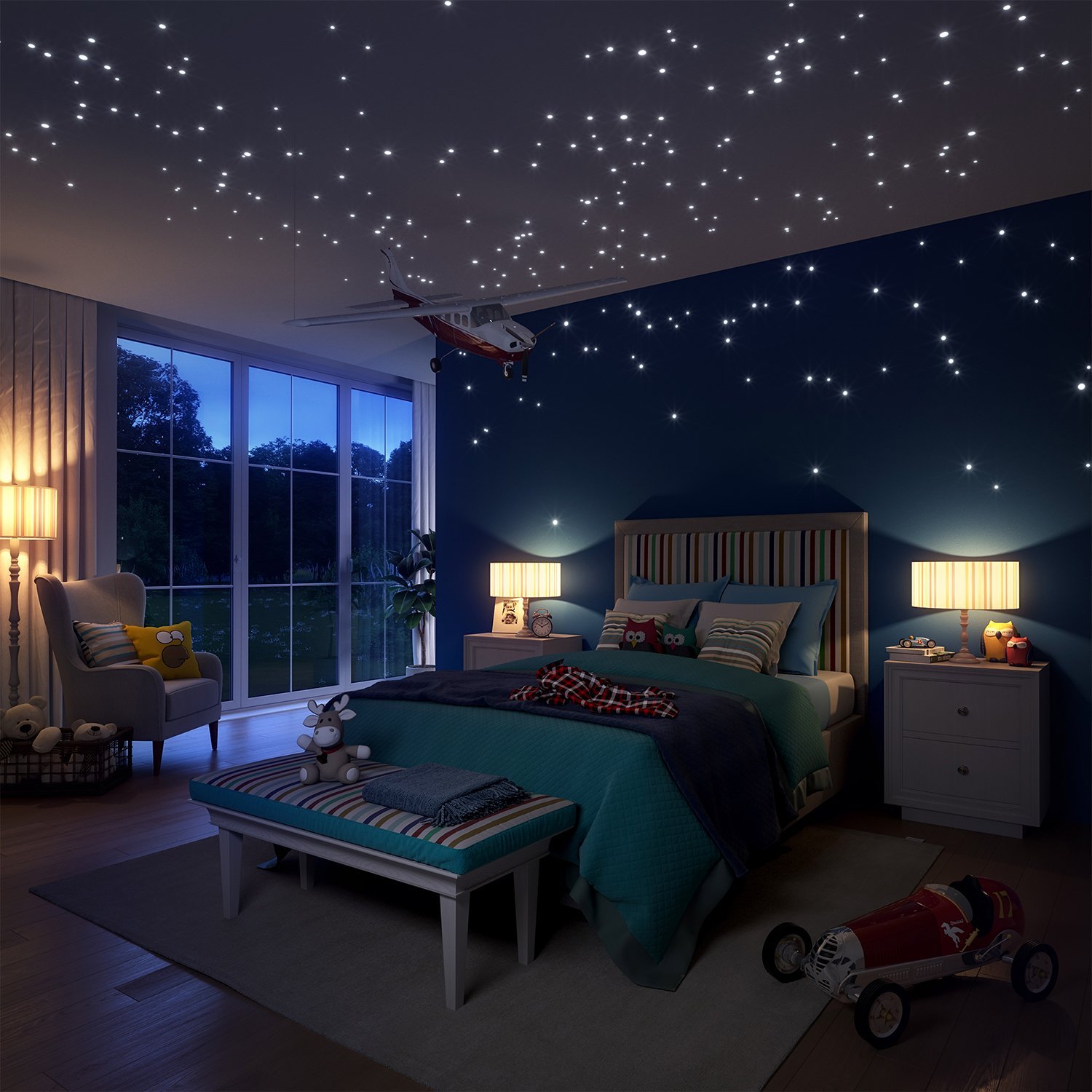 Звездное небо домой. Комната в космическом стиле. Натяжной потолок звездное небо. Спальня в космическом стиле. Потолок со звездами.