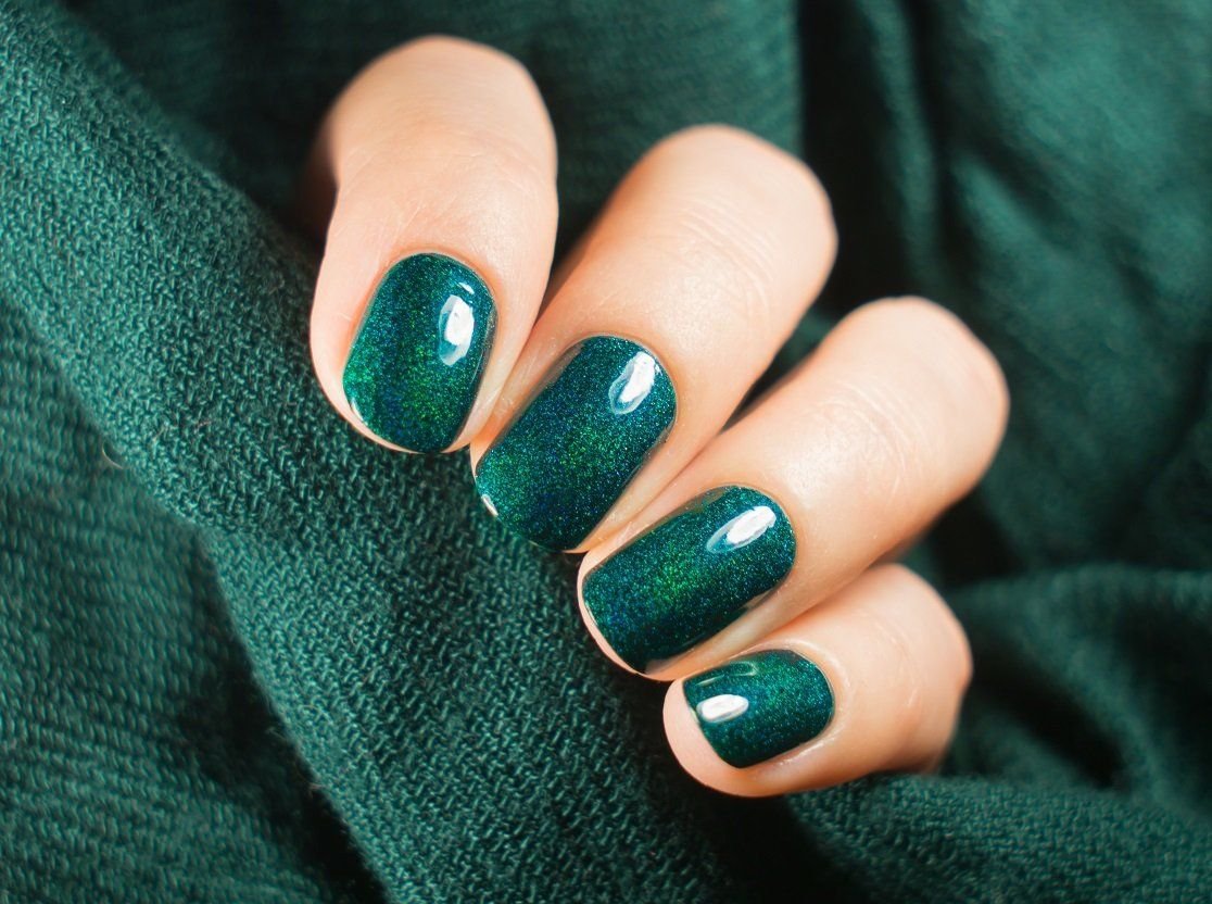 Ногти Зеленый Шеллак Фото
