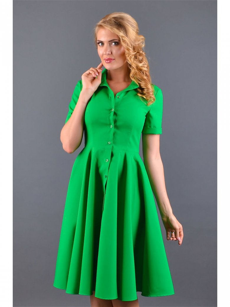 Зеленое платье своими руками