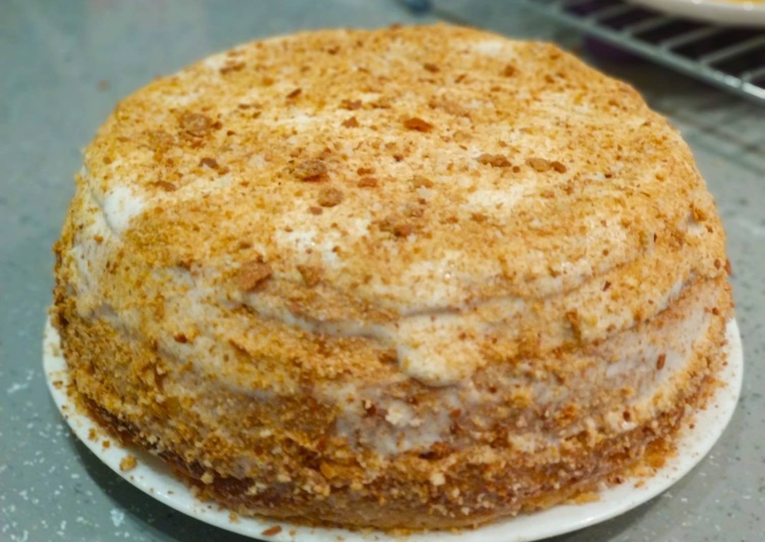 Быстрый торт из сметаны или кефира